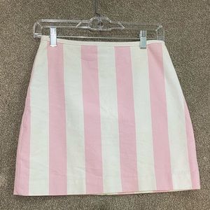 Madewell pink stripe 00 skirt